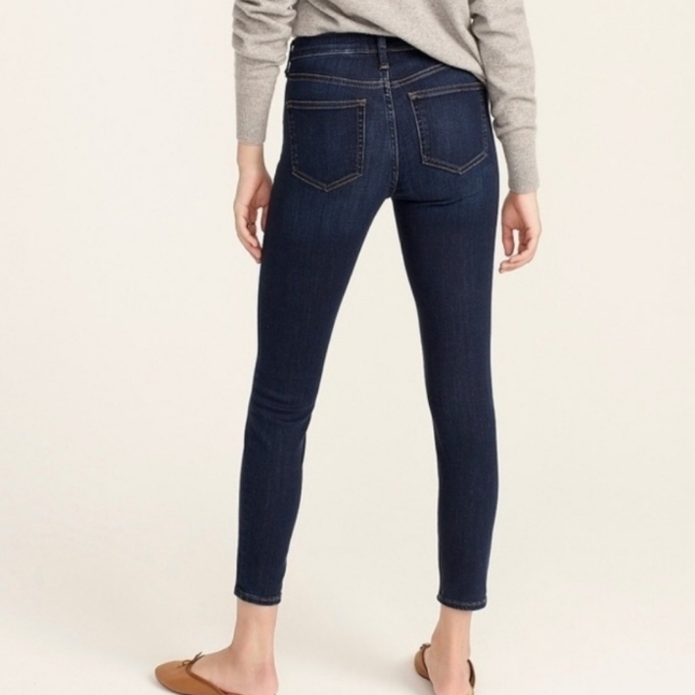 J. Crew Dark Blue Toothpick Ankle Jeans - Size 31 - Picture 3 of 12